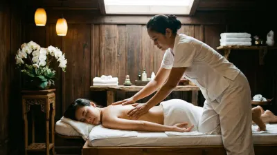 Relaxing Thai massage therapy in Glasgow for stress relief and muscle relaxation.