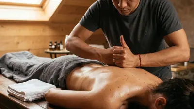 Informational banner explaining the definition and benefits of sports massage therapy.